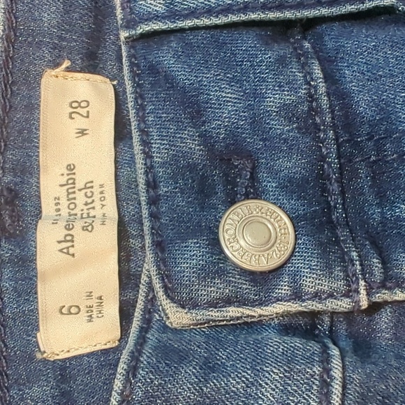 ABERCROMBIE & FITCH "High Rise Boot" bootcut jeans sz 6R / 28x33.33.25L NWT - Picture 4 of 9